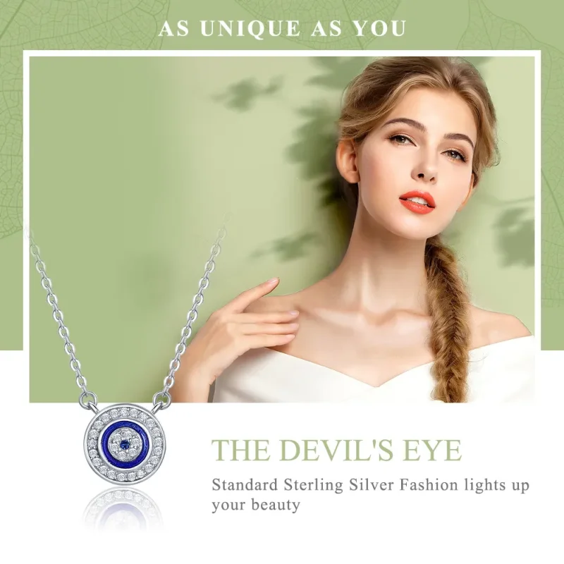 (image for) Pandora Style Silver Devil's Eye Necklace - SCN165 - View 2
