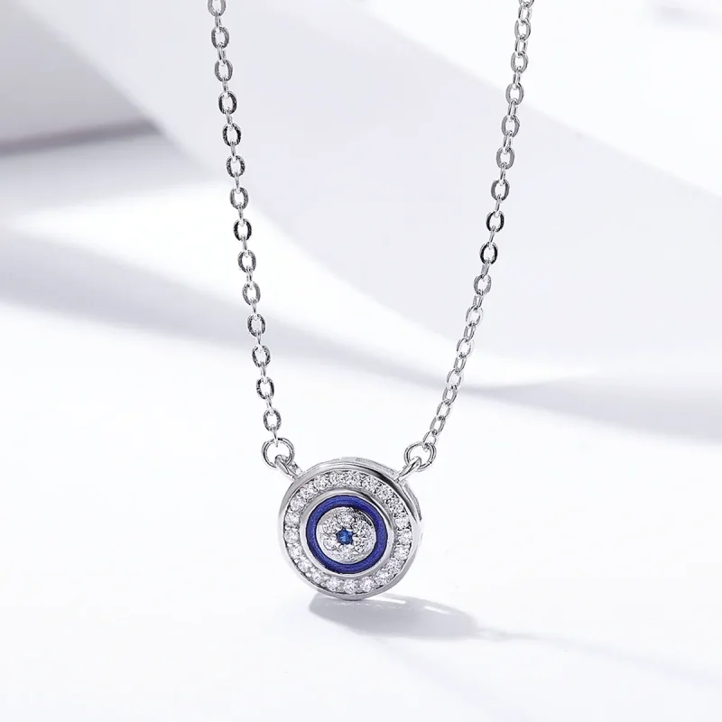 (image for) Pandora Style Silver Devil's Eye Necklace - SCN165 - View 4
