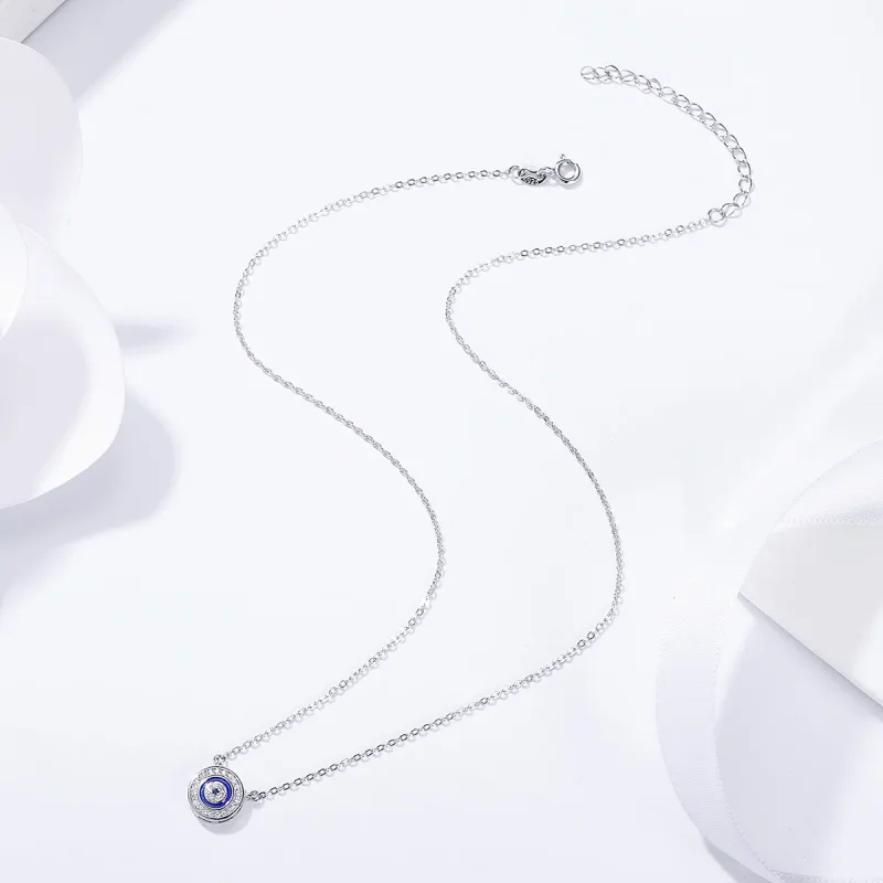 (image for) Pandora Style Silver Devil's Eye Necklace - SCN165 - View 5