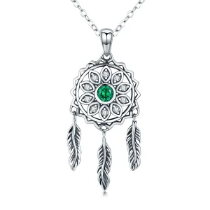(image for) Pandora Style Silver Dreamcatcher Necklace - SCN263