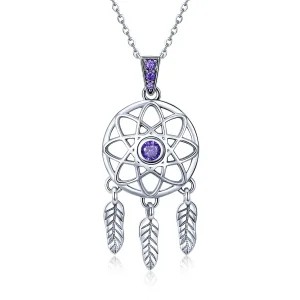 (image for) Pandora Style Silver Dreamcatcher Necklace - SCN279