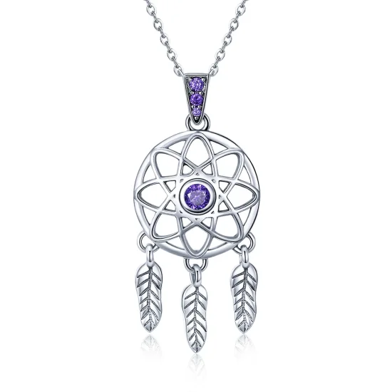 (image for) Pandora Style Silver Dreamcatcher Necklace - SCN279