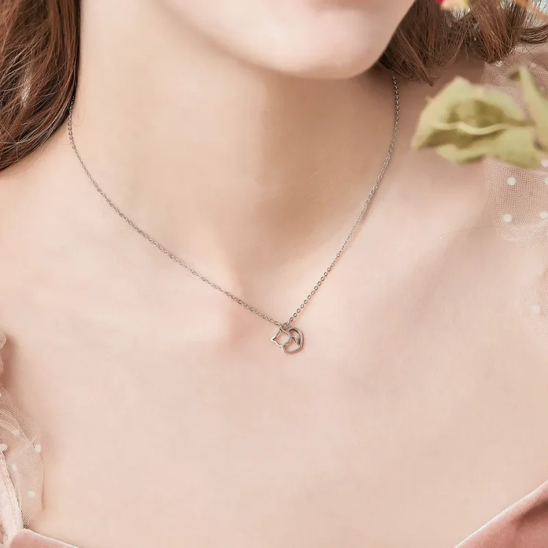 (image for) Pandora Style Silver Dumb Cat Pendant Necklace - SCN188 - View 9