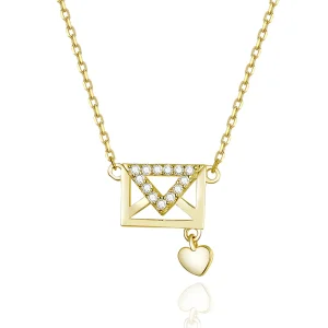 (image for) Pandora Style Silver Envelope Necklace - SCN379