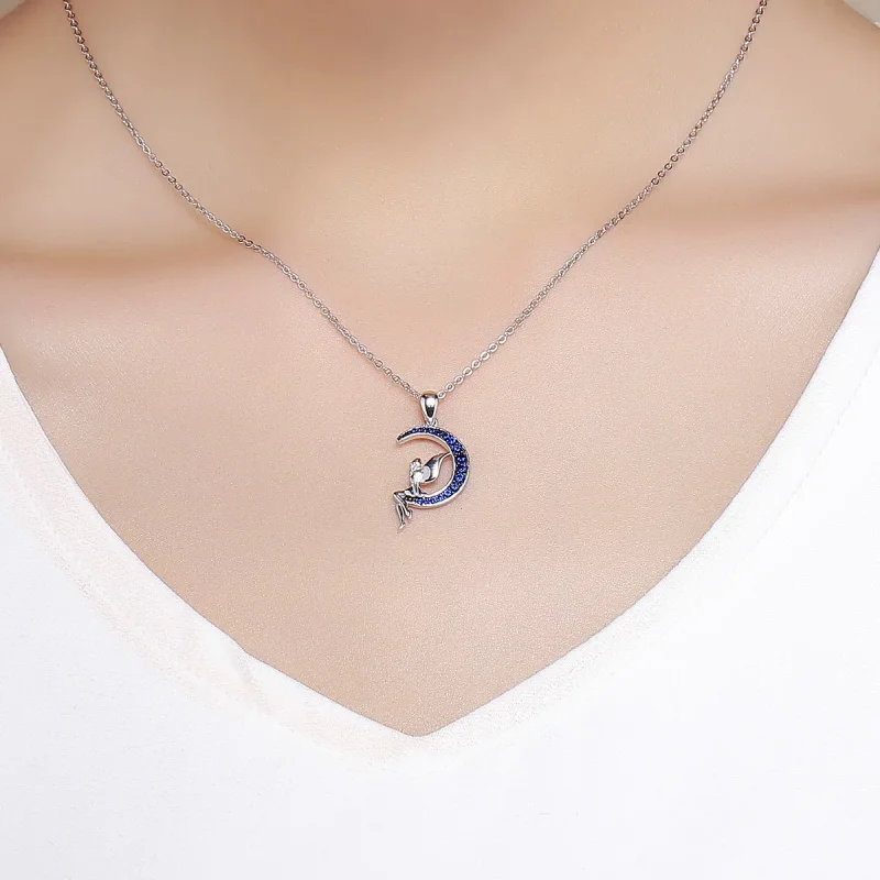 (image for) Pandora Style Silver Fairy of Night Necklace - SCN244 - View 3