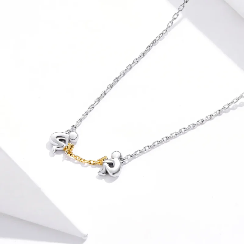 (image for) Pandora Style Silver Fall In Love Necklace - SCN394 - View 2