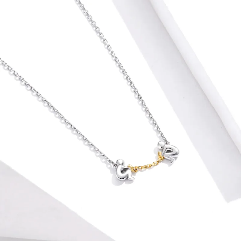 (image for) Pandora Style Silver Fall In Love Necklace - SCN394 - View 4
