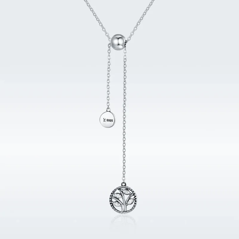 (image for) Pandora Style Silver Family Tree and Home Necklace - SCN106 - View 2