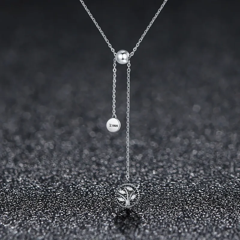 (image for) Pandora Style Silver Family Tree and Home Necklace - SCN106 - View 3