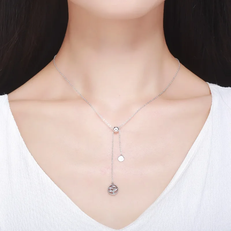 (image for) Pandora Style Silver Family Tree and Home Necklace - SCN106 - View 6