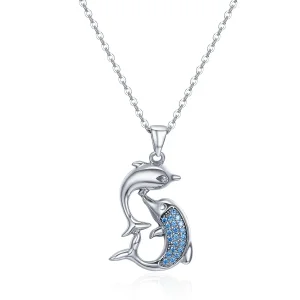 (image for) Pandora Style Silver Fantasy Dolphin Necklace - SCN168