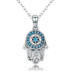 Pandora Style Silver Fatima's Guarding Necklace - SCN264 (image for) Pandora Style Silver Fatima's Guarding Necklace - SCN264