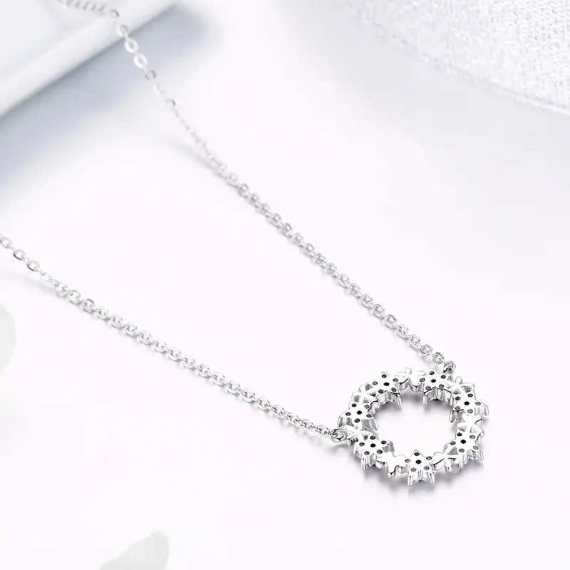(image for) Pandora Style Silver Full of Stars Pendant Necklace - BSN028 - View 2