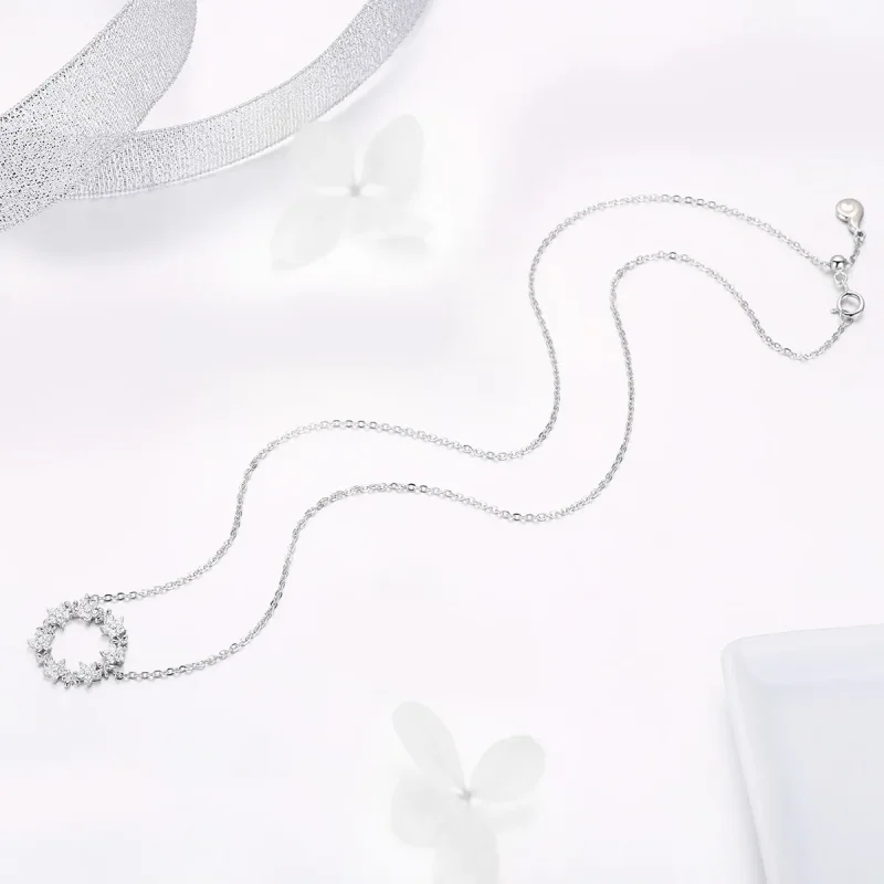(image for) Pandora Style Silver Full of Stars Pendant Necklace - BSN028 - View 3