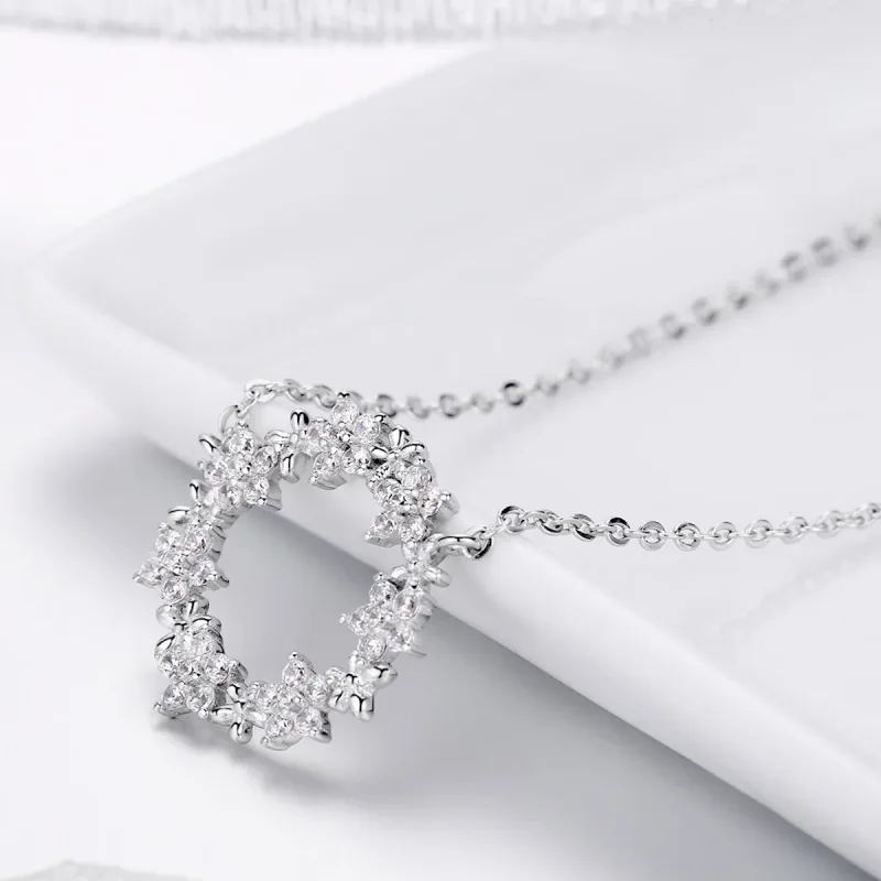 (image for) Pandora Style Silver Full of Stars Pendant Necklace - BSN028 - View 4