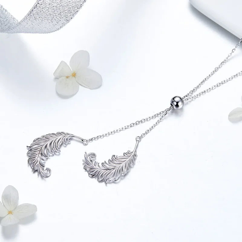 (image for) Pandora Style Silver Gently Love Necklace - SCN322 - View 2