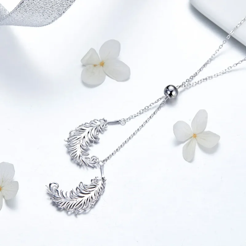 (image for) Pandora Style Silver Gently Love Necklace - SCN322 - View 3
