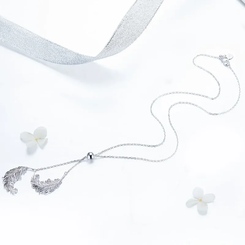 (image for) Pandora Style Silver Gently Love Necklace - SCN322 - View 4