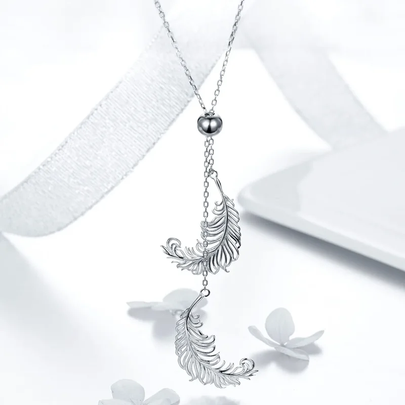(image for) Pandora Style Silver Gently Love Necklace - SCN322 - View 5