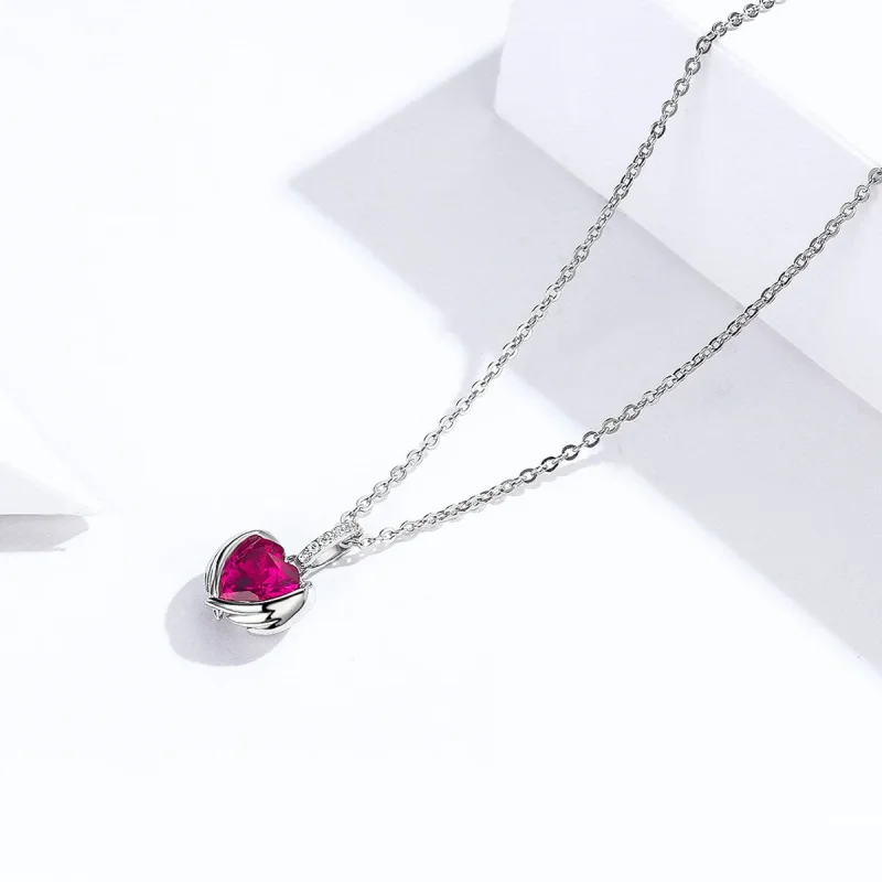 (image for) Pandora Style Silver Guardian Hearts Necklace - SCN341 - View 2