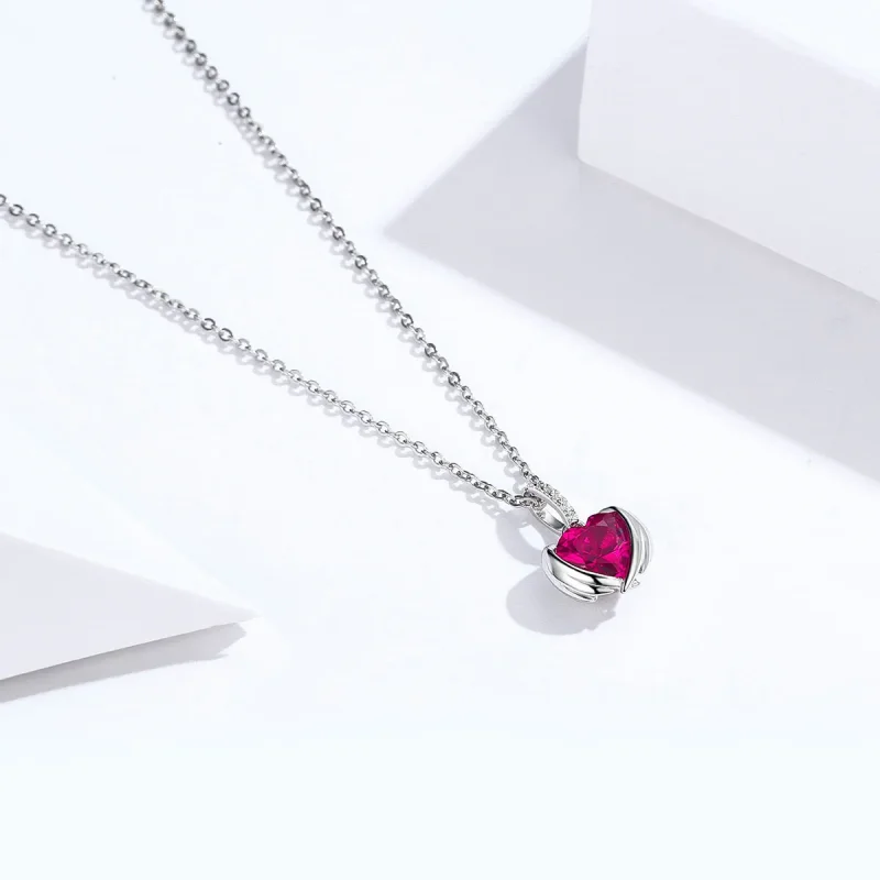(image for) Pandora Style Silver Guardian Hearts Necklace - SCN341 - View 3