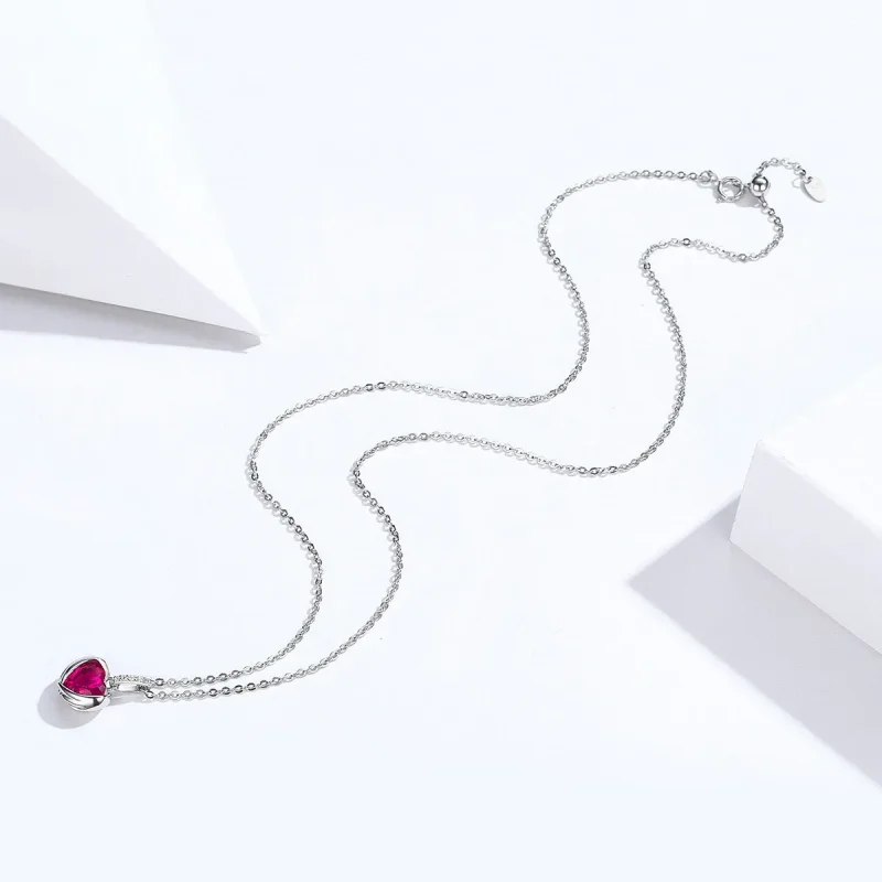 (image for) Pandora Style Silver Guardian Hearts Necklace - SCN341 - View 4