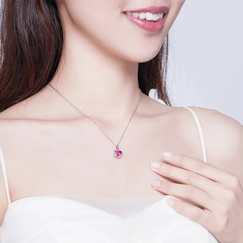 (image for) Pandora Style Silver Guardian Hearts Necklace - SCN341 - View 6