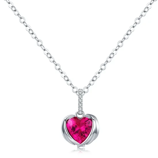 (image for) Pandora Style Silver Guardian Hearts Necklace - SCN341