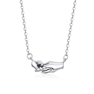 (image for) Pandora Style Silver Hand In Hand Necklace - SCN398