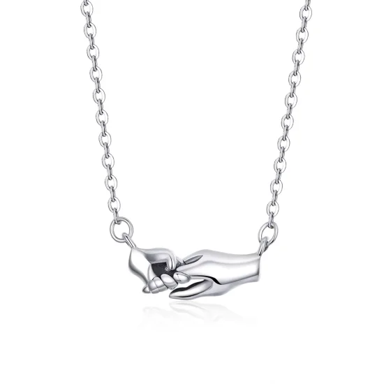(image for) Pandora Style Silver Hand In Hand Necklace - SCN398