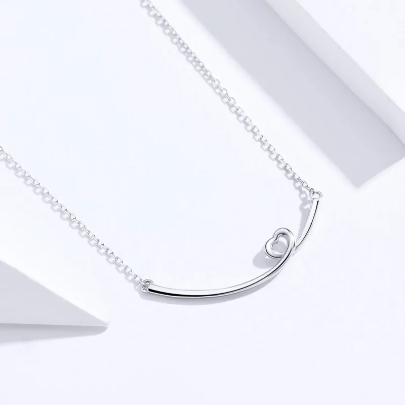 (image for) Pandora Style Silver Happy Smile Necklace - SCN381 - View 2