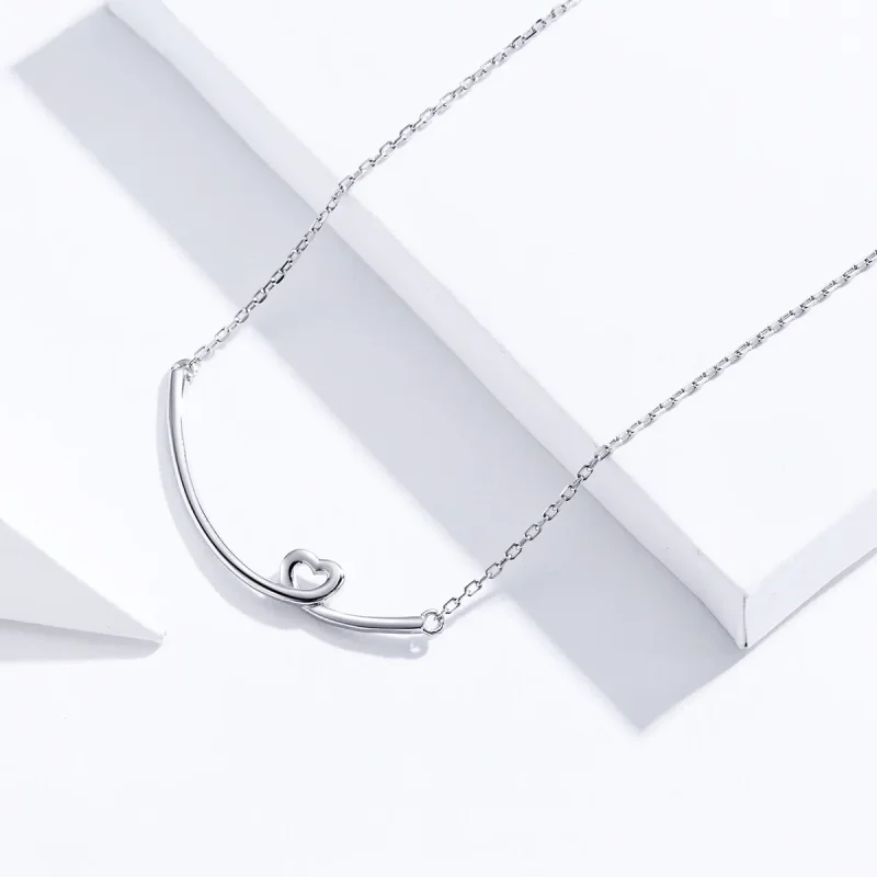 (image for) Pandora Style Silver Happy Smile Necklace - SCN381 - View 3