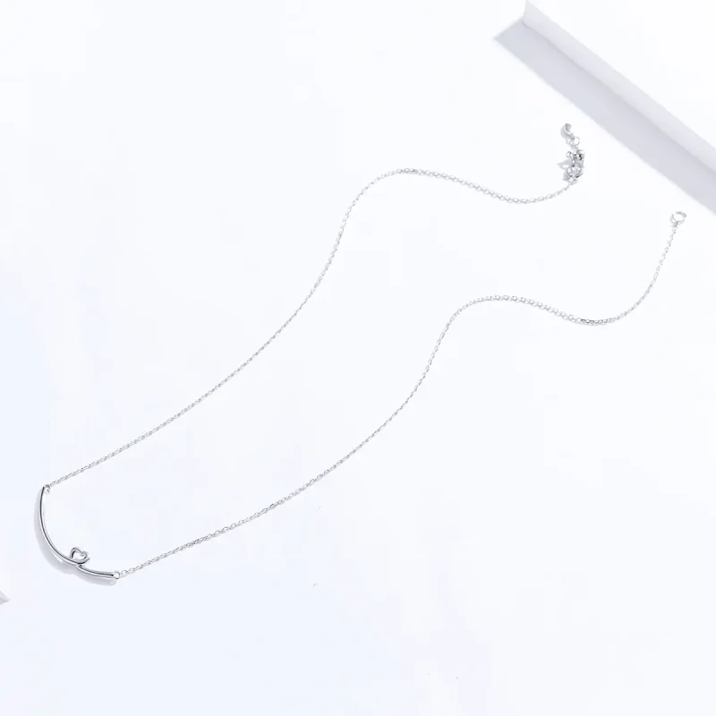 (image for) Pandora Style Silver Happy Smile Necklace - SCN381 - View 4