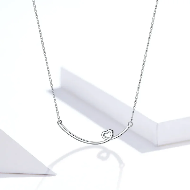 (image for) Pandora Style Silver Happy Smile Necklace - SCN381 - View 5