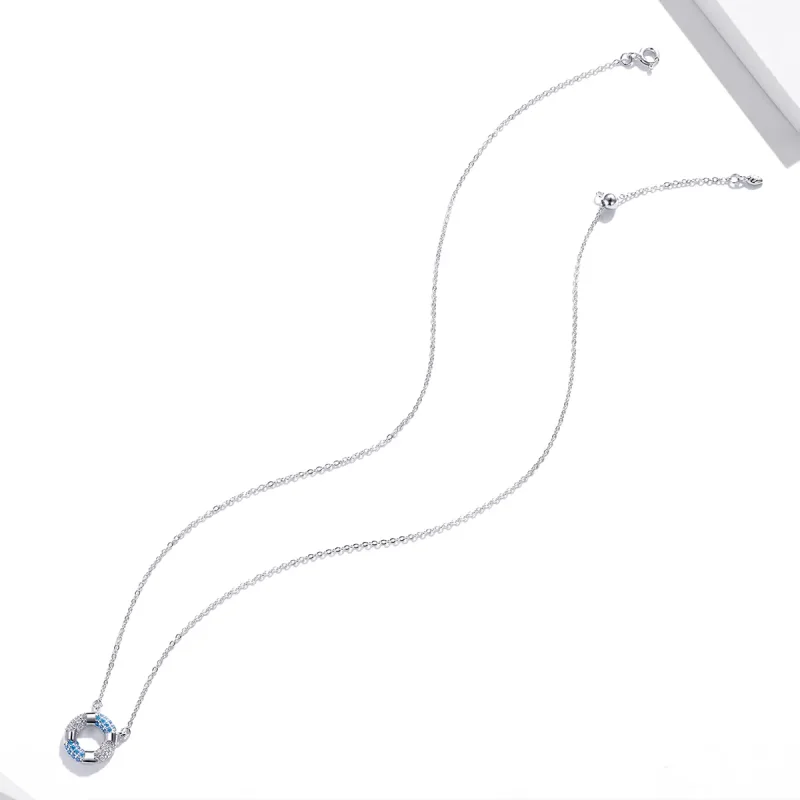 (image for) Pandora Style Silver Happy Swimming Pendant Necklace - SCN447 - View 4