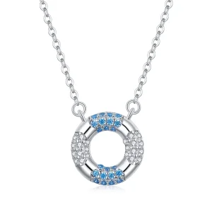 (image for) Pandora Style Silver Happy Swimming Pendant Necklace - SCN447