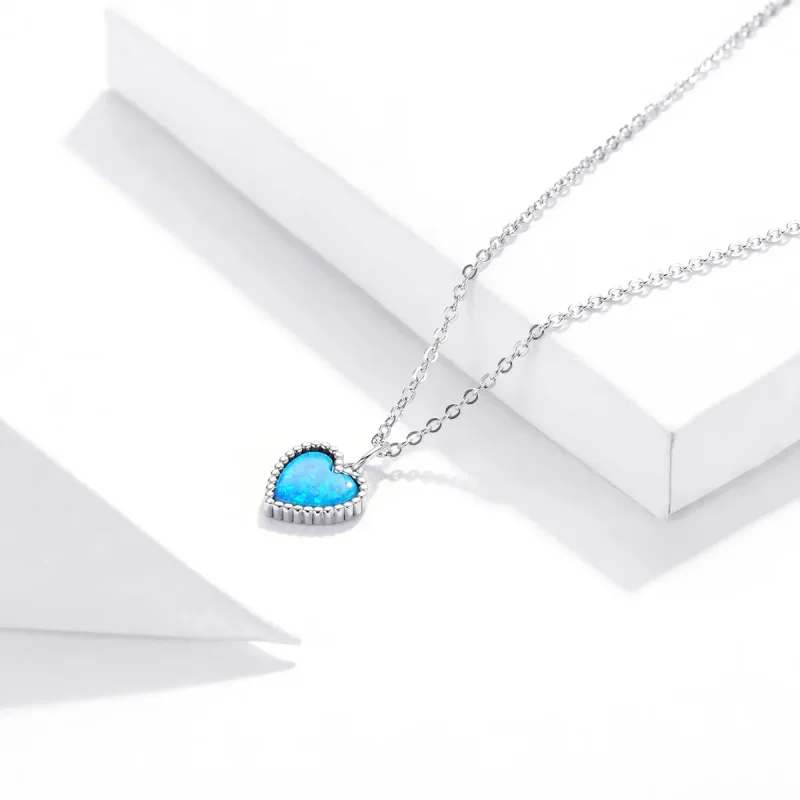 (image for) Pandora Style Silver Heart Pendant Necklace - SCN413 - View 2