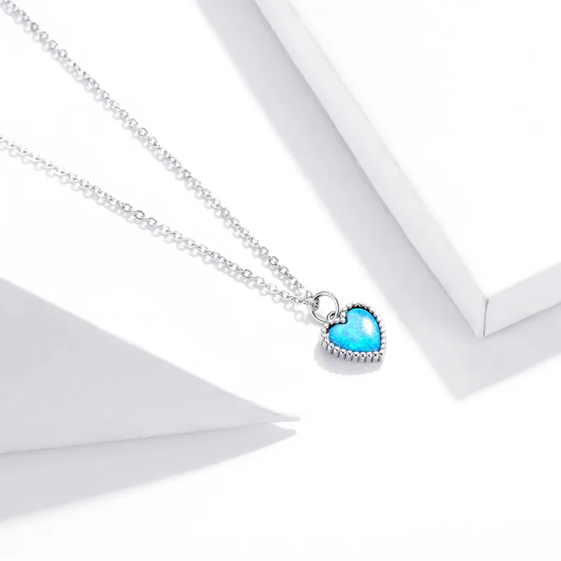 (image for) Pandora Style Silver Heart Pendant Necklace - SCN413 - View 3