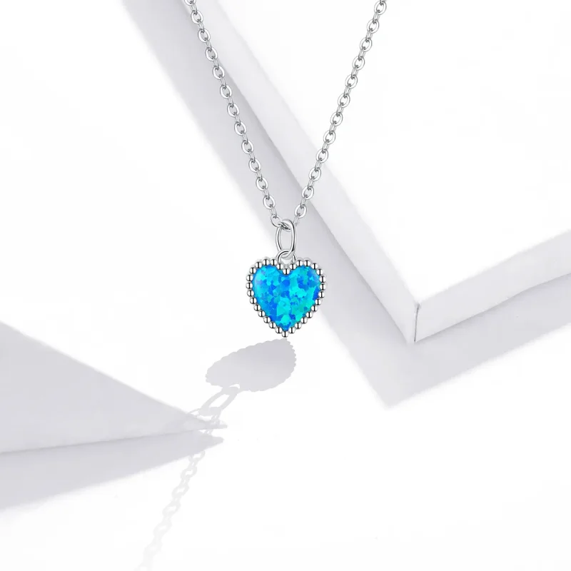 (image for) Pandora Style Silver Heart Pendant Necklace - SCN413 - View 5