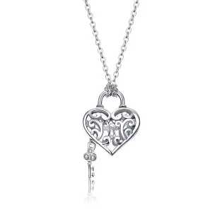 (image for) Pandora Style Silver Heartlock Necklace - SCN321