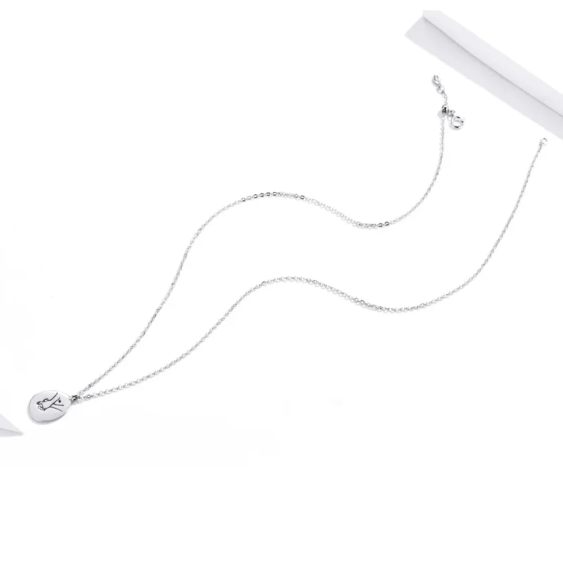 (image for) Pandora Style Silver Hold Your Hand Necklace - SCN363 - View 2