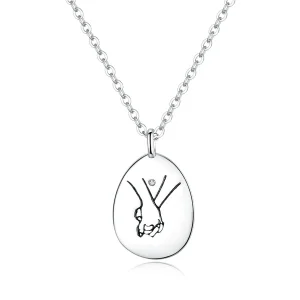 (image for) Pandora Style Silver Hold Your Hand Necklace - SCN363
