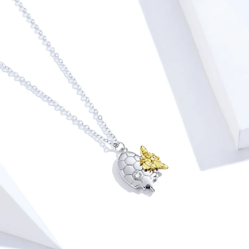 (image for) Pandora Style Silver Honey Necklace - SCN396 - View 2