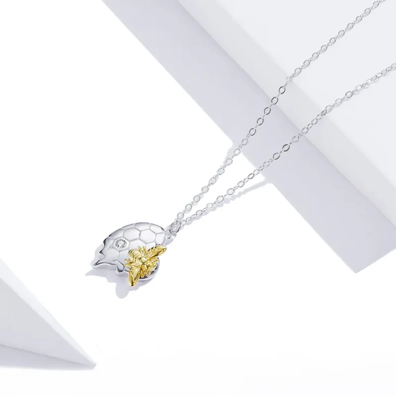 (image for) Pandora Style Silver Honey Necklace - SCN396 - View 3