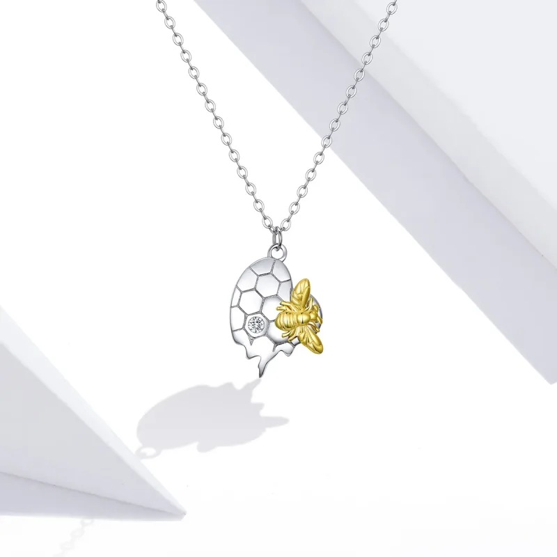 (image for) Pandora Style Silver Honey Necklace - SCN396 - View 5