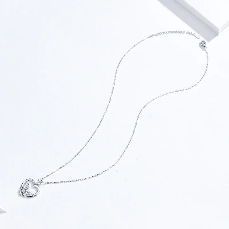 (image for) Pandora Style Silver Honeycomb Necklace - SCN356 - View 2