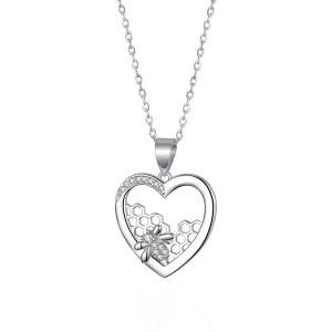 (image for) Pandora Style Silver Honeycomb Necklace - SCN356