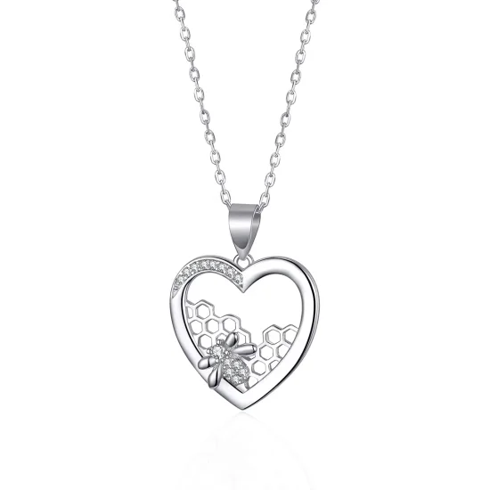 (image for) Pandora Style Silver Honeycomb Necklace - SCN356