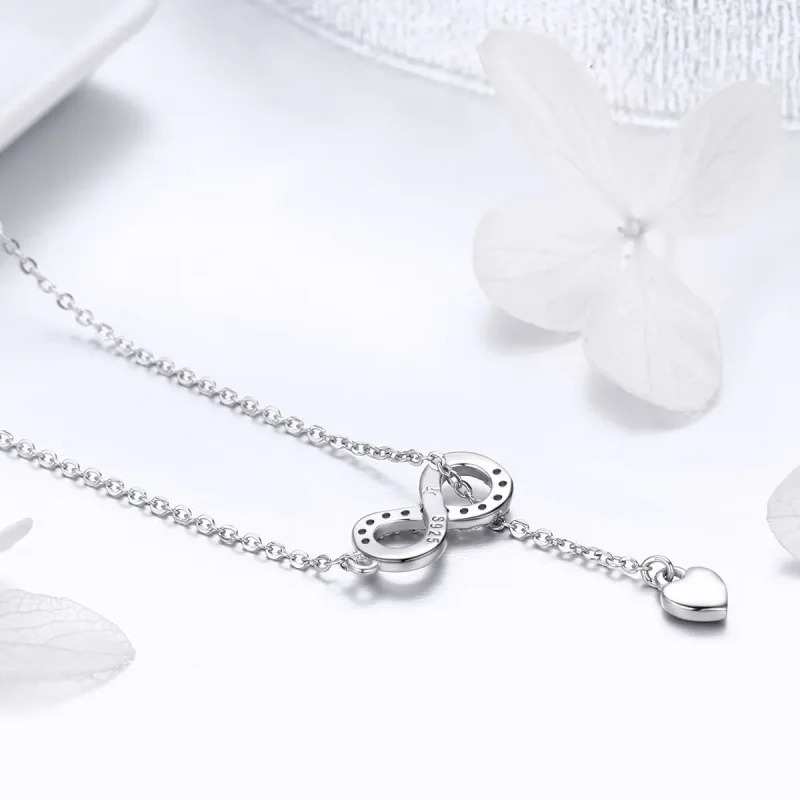 (image for) Pandora Style Silver Infinite Charm Necklace - SCN223 - View 3
