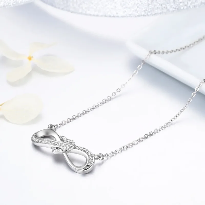 (image for) Pandora Style Silver Infinite Love Necklace - SCN100 - View 2